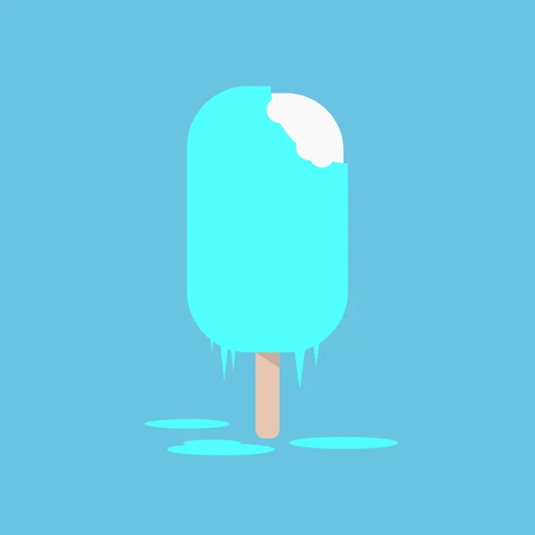 Melt ice cream illustration — Stock Vector