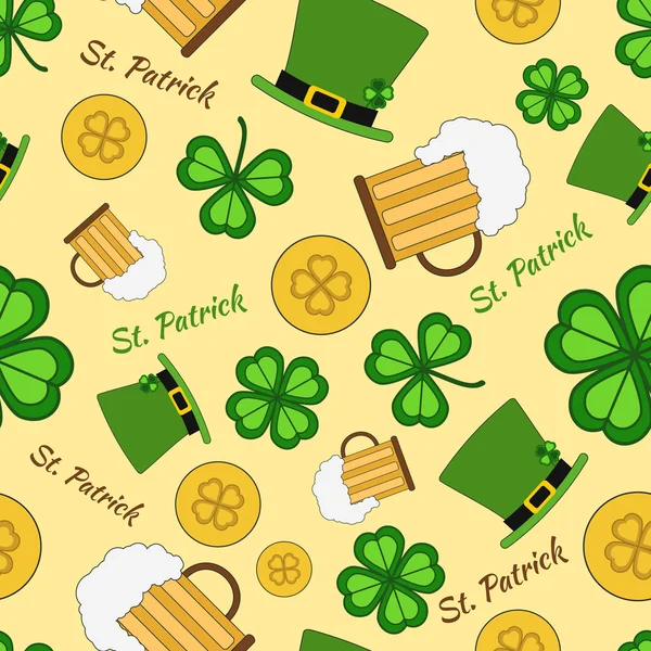 Saint Patrick's seamless pattern. — Stock Vector