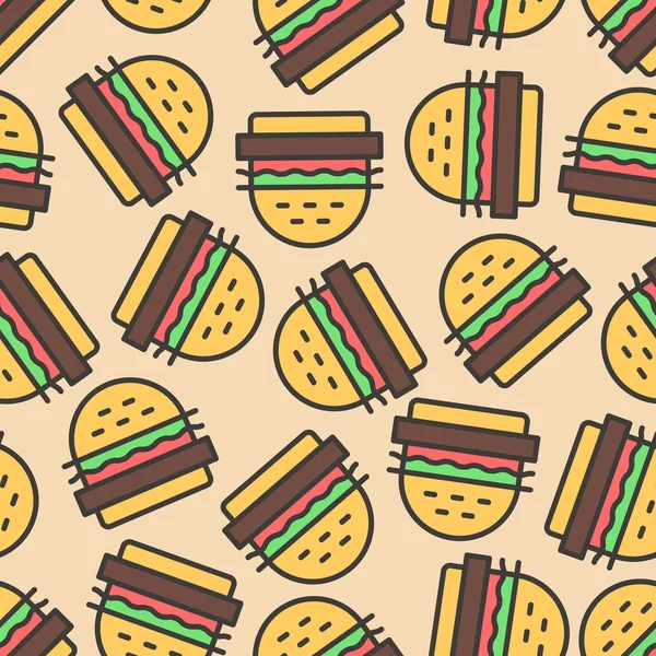 无缝模式与汉堡包 — 图库矢量图片
