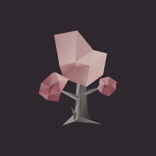 Konzeptioneller polygonaler Baum. lizenzfreie Stockillustrationen