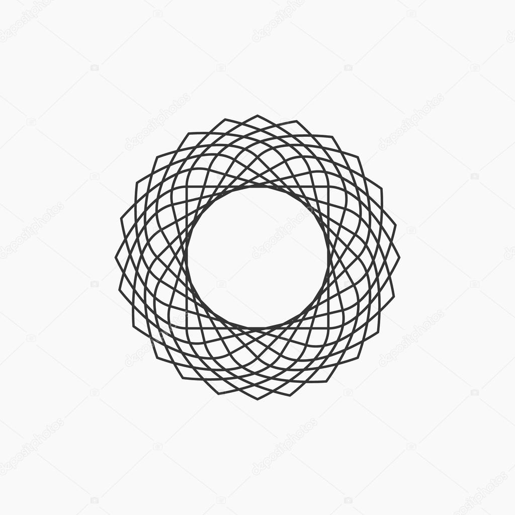 Hipster circle black and white