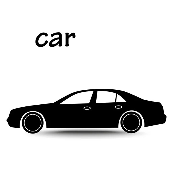 Car.luxury sedan. silhouette. — Stock Vector