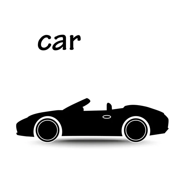 Voiture. voiture de sport. silhouette . — Image vectorielle