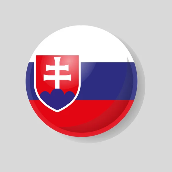 Σημαία της Σλοβακίας. Ευρώπη. — Διανυσματικό Αρχείο