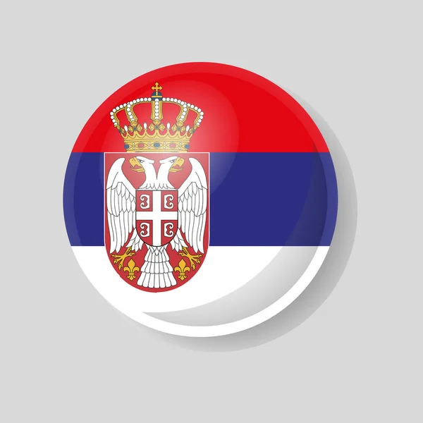 Vlajka Srbska. Evropa. — Stockový vektor