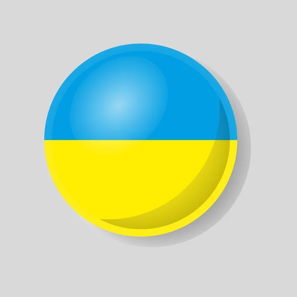 Flagge der Ukraine. Europa. — Stockvektor