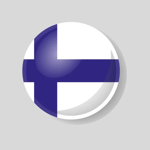 Bandera de Finlandia. Europa . — Vector de stock