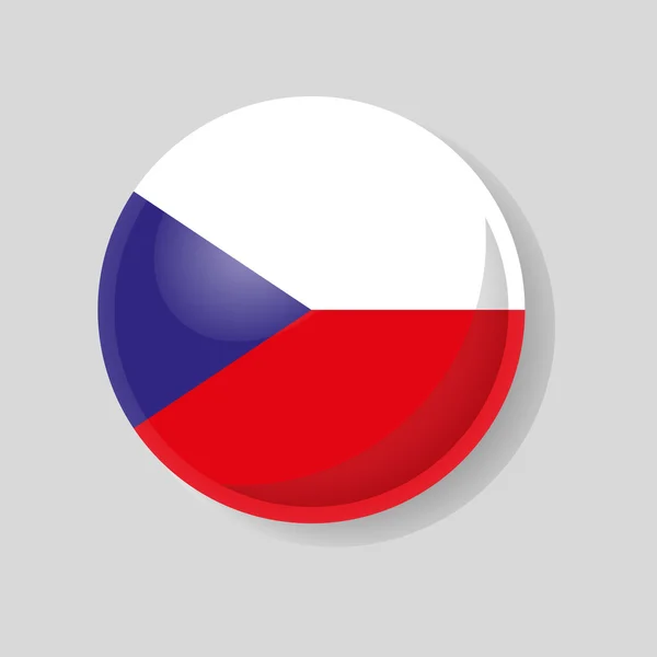 Vlajka České republiky. Evropa. — Stockový vektor