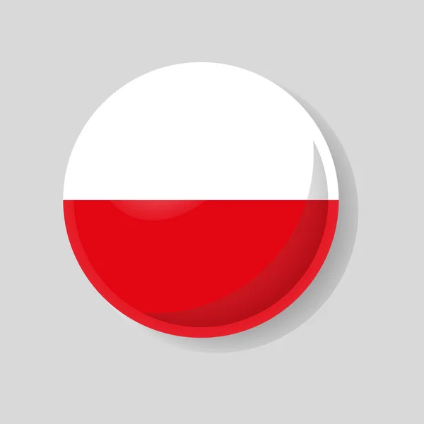 Flagge Polens. Europa. — Stockvektor