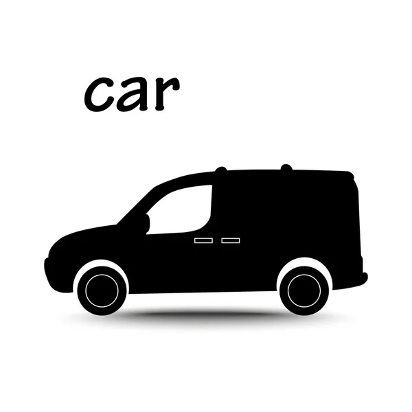 Auto. minibus. silhouet — Stockvector