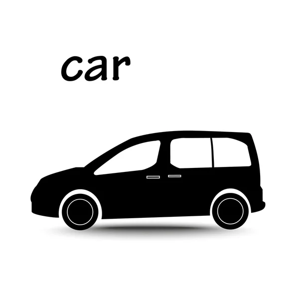La macchina. Minivan. silhouette — Vettoriale Stock