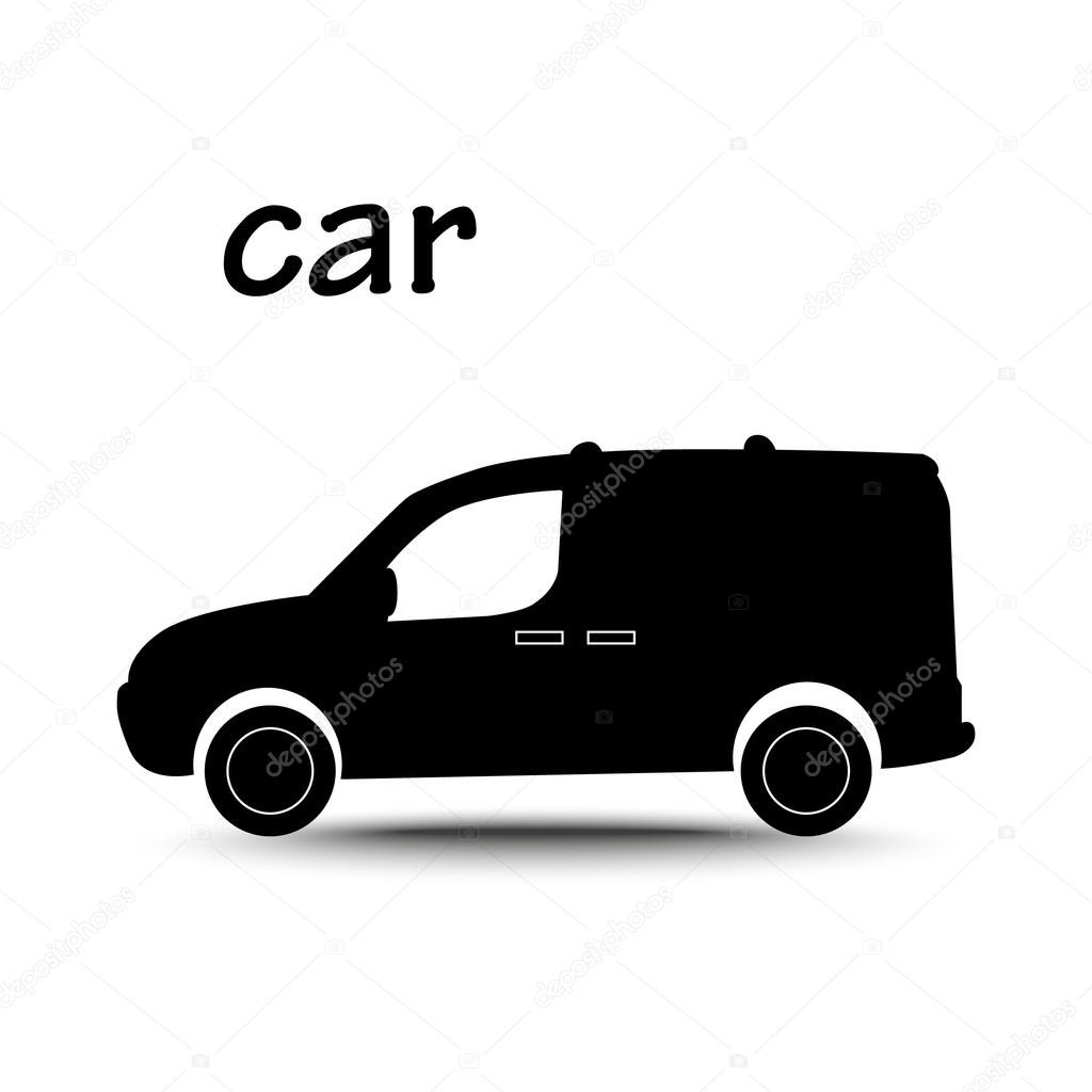 Car. Minivan. silhouette ⬇ Vector Image 