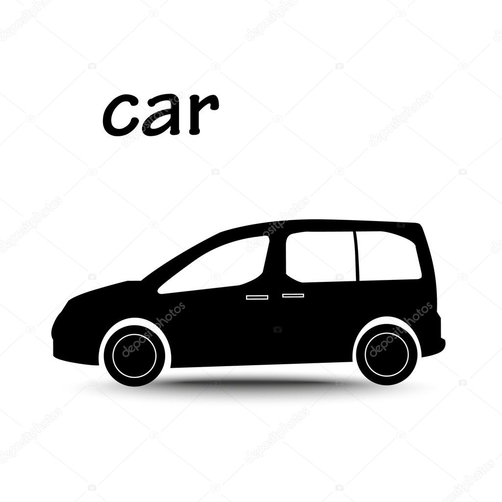 Car. Minivan. silhouette ⬇ Vector Image 