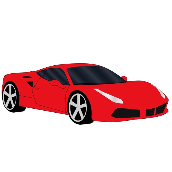 Sport, super voiture. rouge . — Image vectorielle