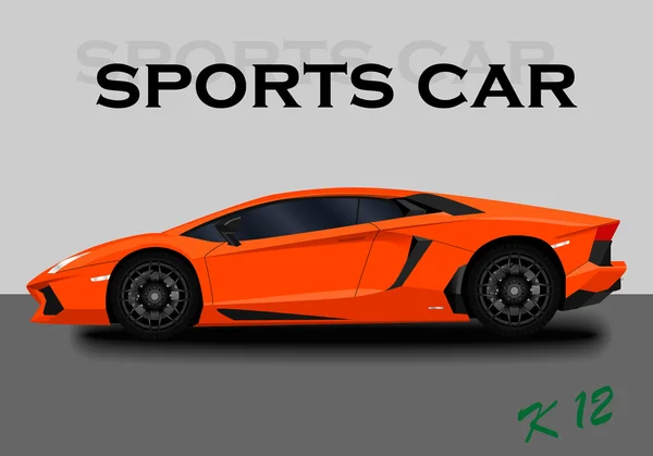 Sports car orange. — Stock Vector