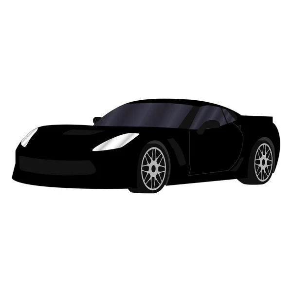 Sportwagen schwarz. Geschwindigkeit — Stockvektor