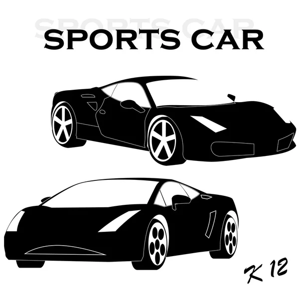 Deportivo conjunto de coches. 2 coches — Vector de stock