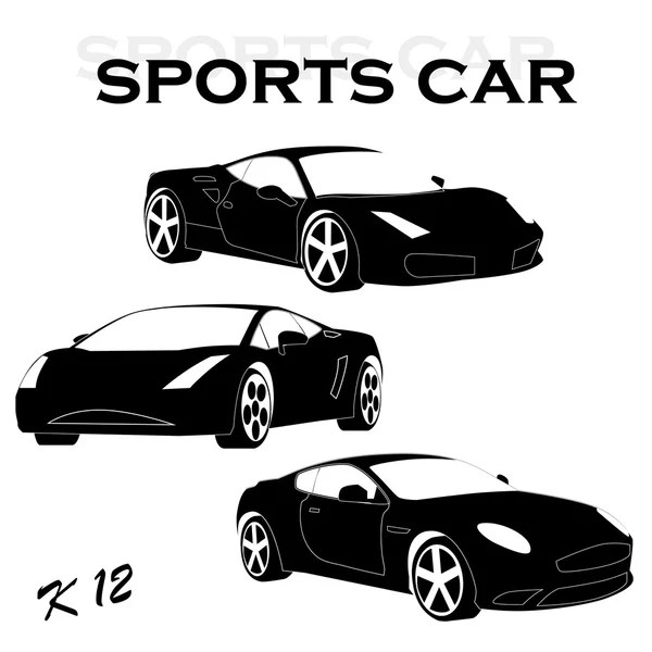 Carros esportivos definidos. 3 carros —  Vetores de Stock