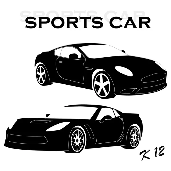 Sports cars set. 2 cars — Stock Vector