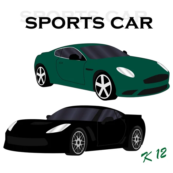 Carros esportivos definidos. 2 carros —  Vetores de Stock