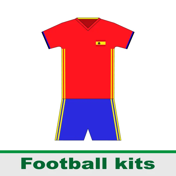 Kit des spanischen Teams. — Stockvektor