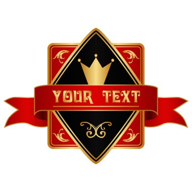 Kraliyet vintage etiket.