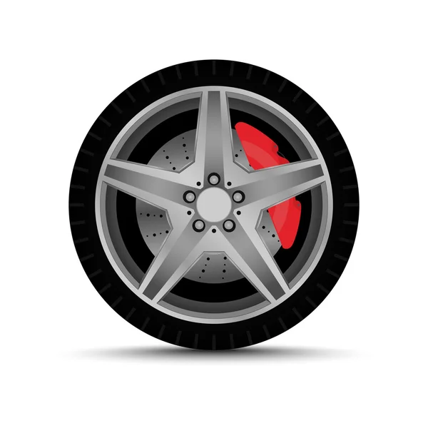 Rueda del coche. conjunto — Vector de stock