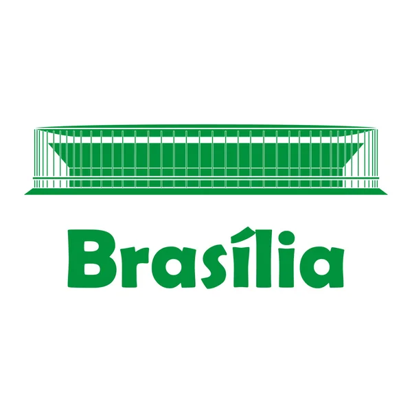 Estadio de fútbol de Brasil . — Vector de stock