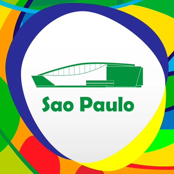 Brazil labdarúgó-stadion. — Stock Vector