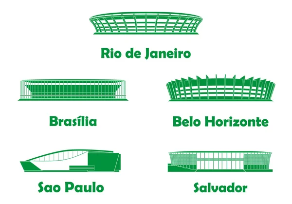 Voetbalstadion van Brazilië. — Stockvector