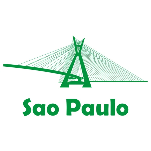 Brazília landmark. Sao Paulo — Stock Vector