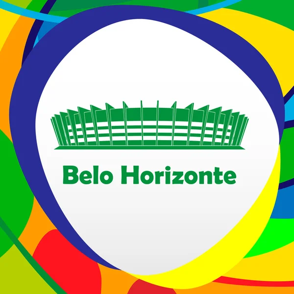 Brasilien fotbollsstadion. — Stock vektor