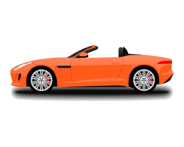 Coche cabriolet realista . — Vector de stock