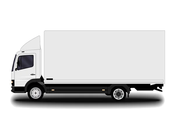 Vehículos listos. Camión de carga y furgoneta — Vector de stock