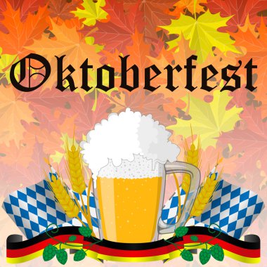 Oktoberfest vektör çizim.