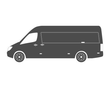 siluet kargo kamyon ve Van seti