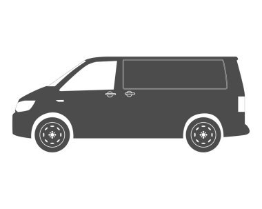 siluet kargo kamyon ve Van seti