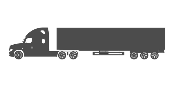 Sylwetka Cargo ciężarówka i Van zestaw — Wektor stockowy