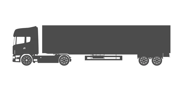 Silhouette Cargo Truck and Van set — стоковый вектор
