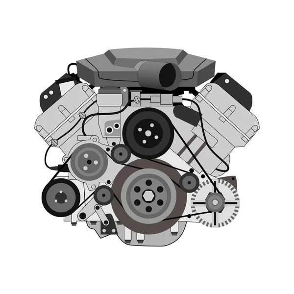 Auto motor vectorillustratie — Stockvector