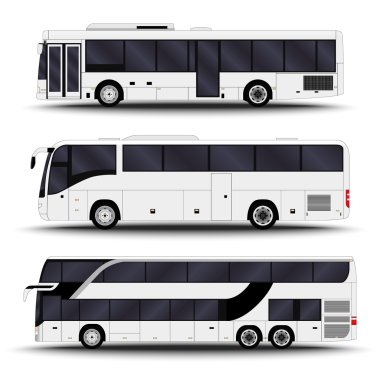 Otobüs, minibüs ve minibüs.