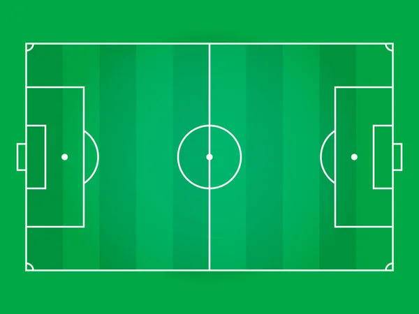 Un campo de fútbol de hierba texturizada realista (fútbol) . — Vector de stock