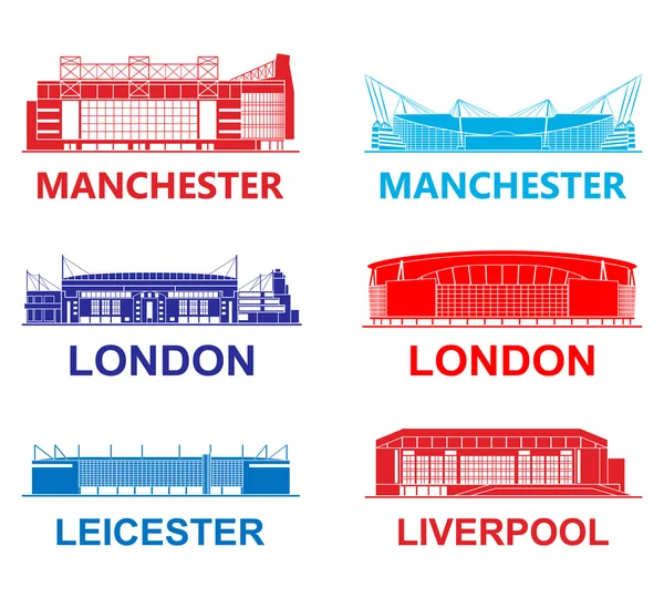 Estadio de fútbol. Inglaterra .. — Vector de stock