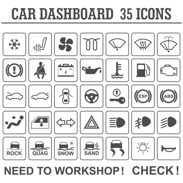 Vector collection of car dashboard panel indicators and warning lights.  Vector c #Sponsored , #advertisement, #sponsored, …