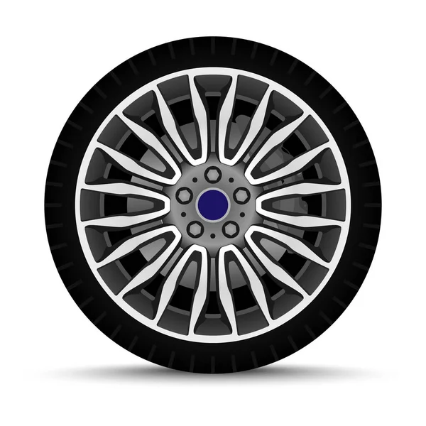 Sportwagenrad Reifen Mit Bremsanlage — Stockvektor