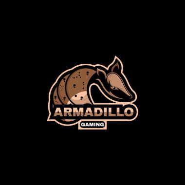 Armadillo hayvanı Maskot Logosu Logosu Logosu Ekibi stok görüntüleri
