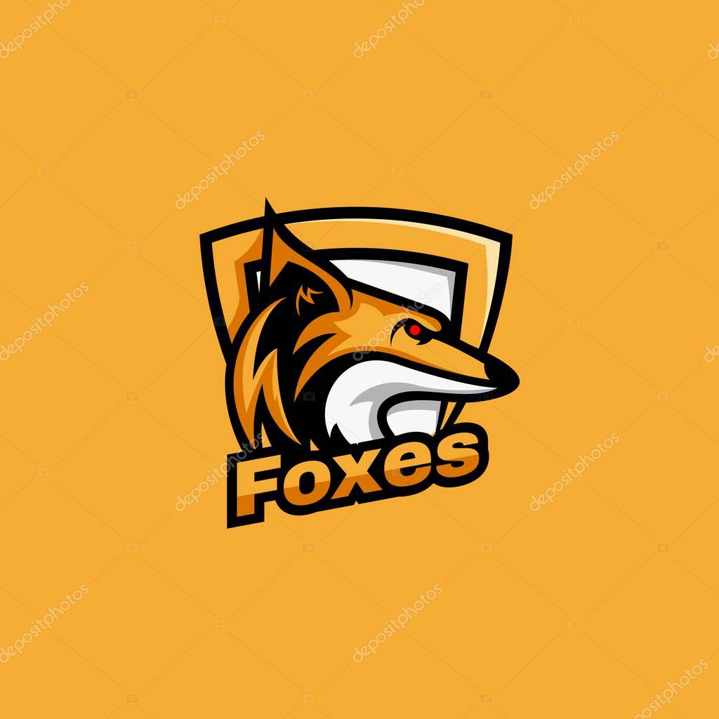 Foxes animal Mascot Logo Esport Logo Team stock images
