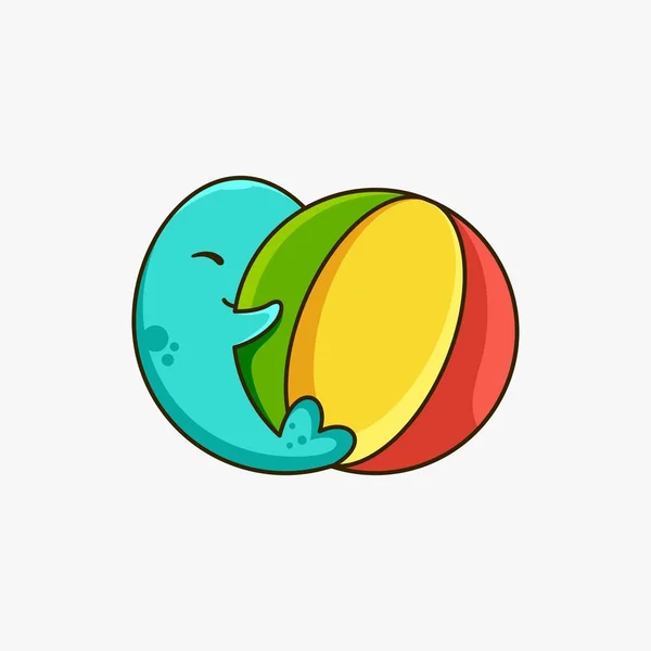 Seals Mascot Character Logo Design Vector Illustration — Stock Vector