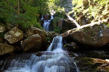 The Dardagna waterfalls are located in the upper Bolognese Apennines on the Dardagna stream, under the Corno alle Scale. Silk effect clipart