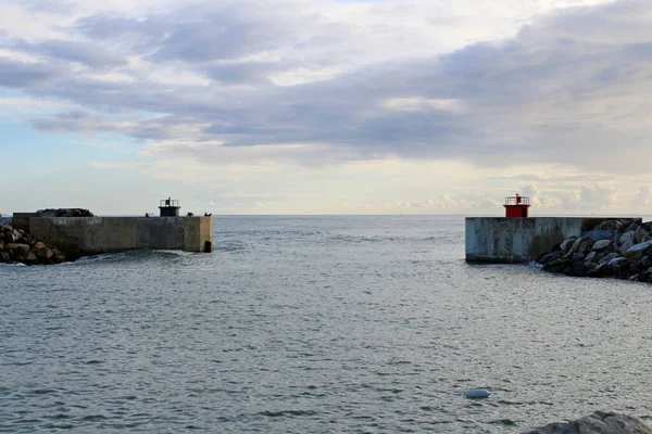 Ingang Voor Boten Naar Haven Van Marina Pisa Toscane Italië — Stockfoto